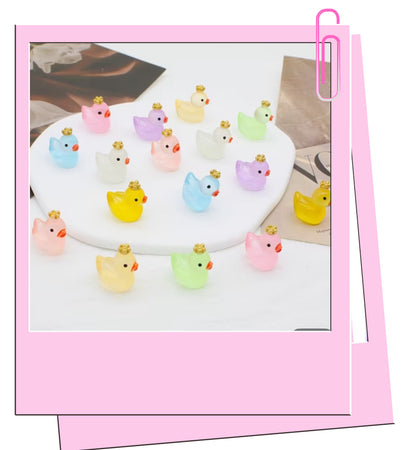 Royal duck croc charm