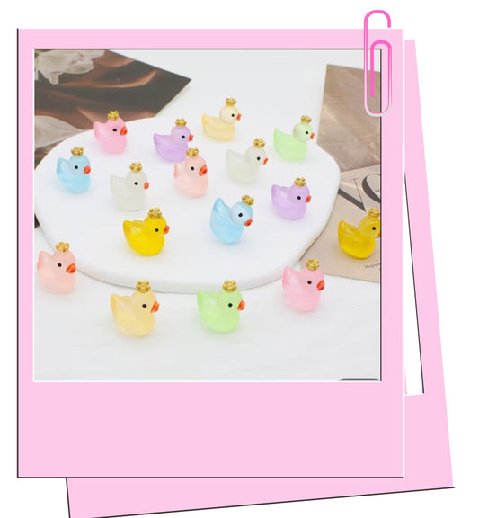 Royal duck croc charm