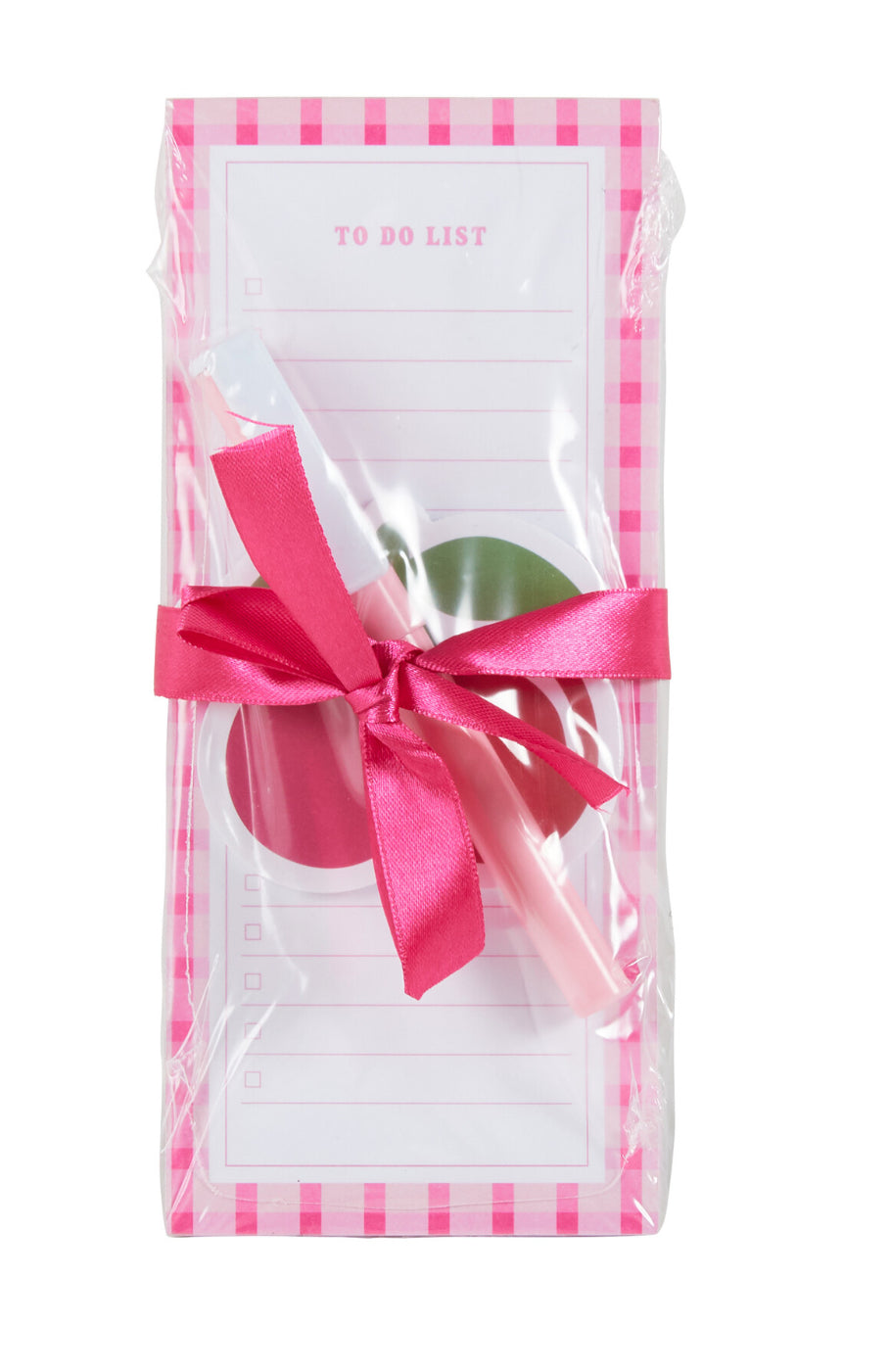 Cherry Magnetic To-Do List Set – Sticky Notes & Pen