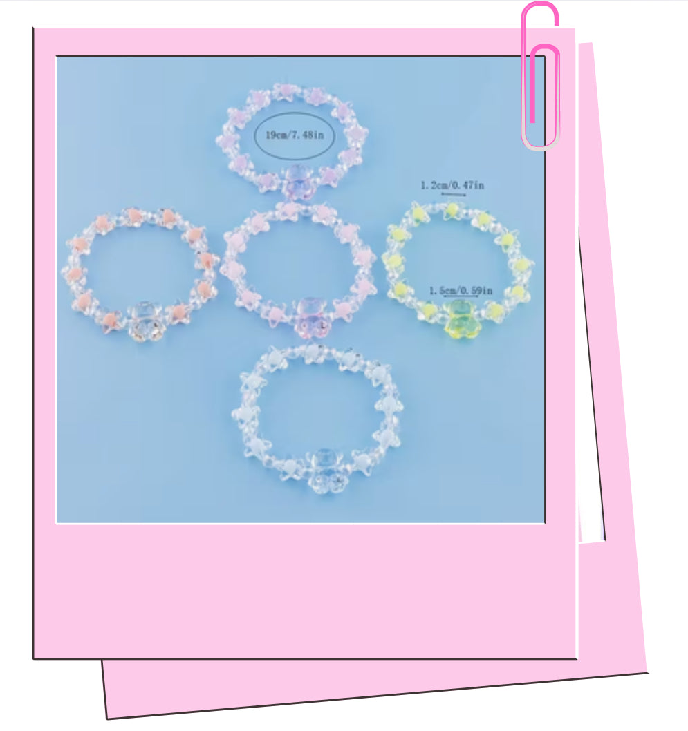 Bear and star bracelet
