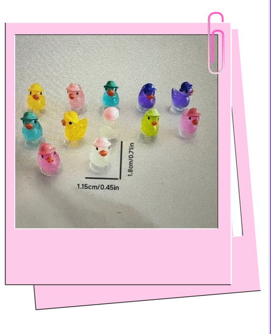 Glow ducks with hats croc charms