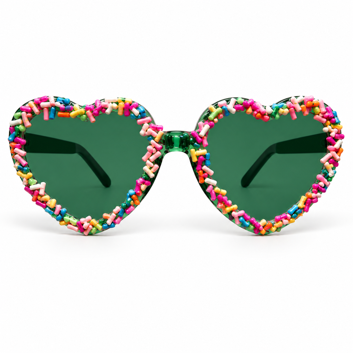 Green Heart Sunglasses – Cute Party Shades for Kids & Adults