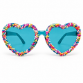 Aqua Heart Sunglasses – Cute Party Shades for Kids & Adults
