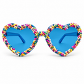 Royal Blue Heart Sunglasses – Cute Party Shades for Kids & Adults