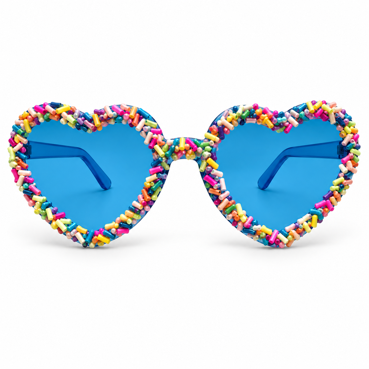 Royal Blue Heart Sunglasses – Cute Party Shades for Kids & Adults