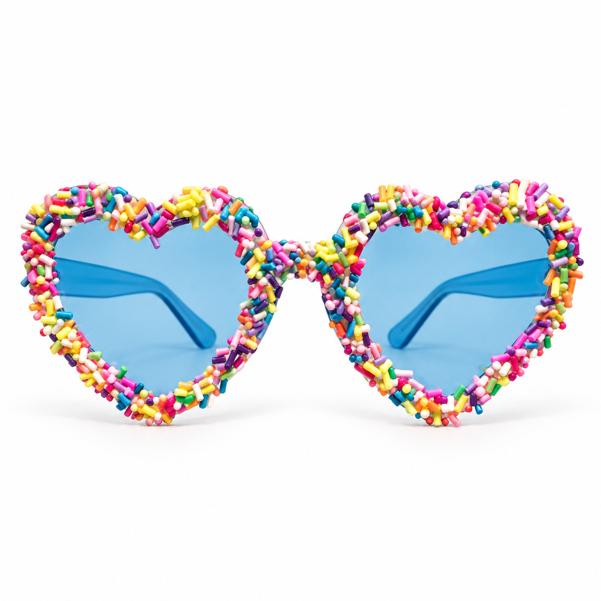 Light Blue Heart Sunglasses – Cute Party Shades for Kids & Adults