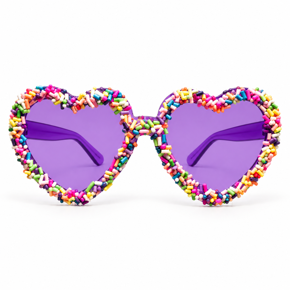 Purple Heart Sunglasses – Cute Party Shades for Kids & Adults