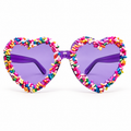 Purple Heart Sunglasses – Style 2 | Party Shades for Kids & Adults