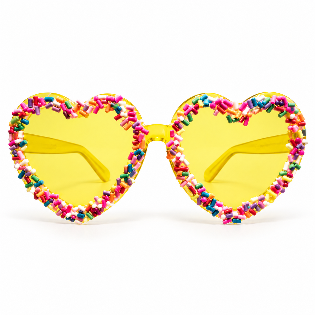 Yellow Heart Sunglasses – Cute Party Shades for Kids & Adults