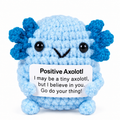 Positive Blue Axolotl Crochet Gift
