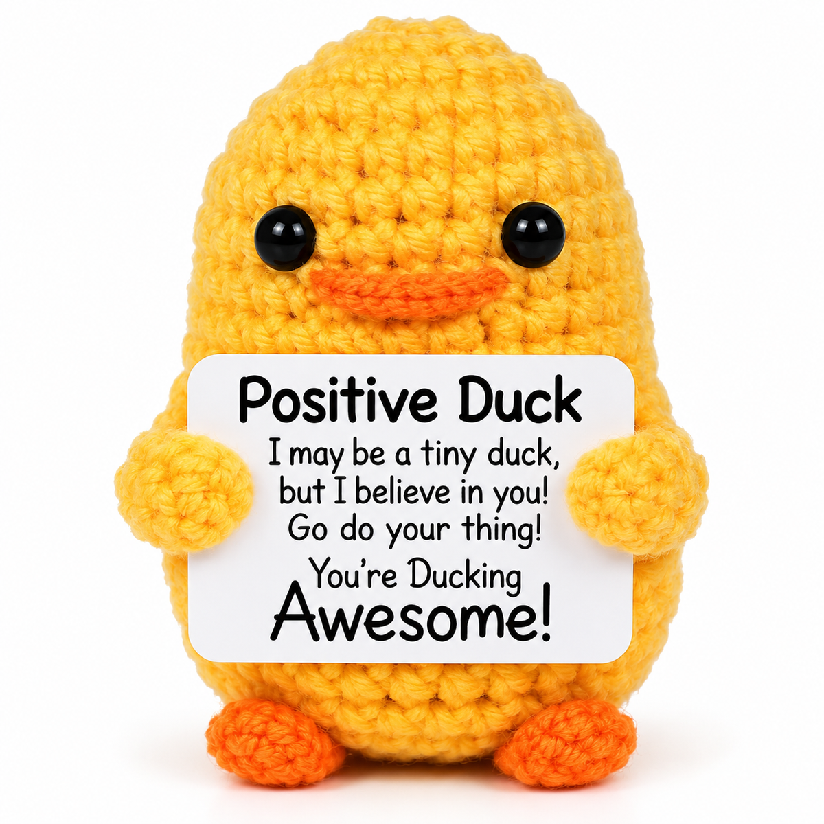 Positive Duck Crochet Gift