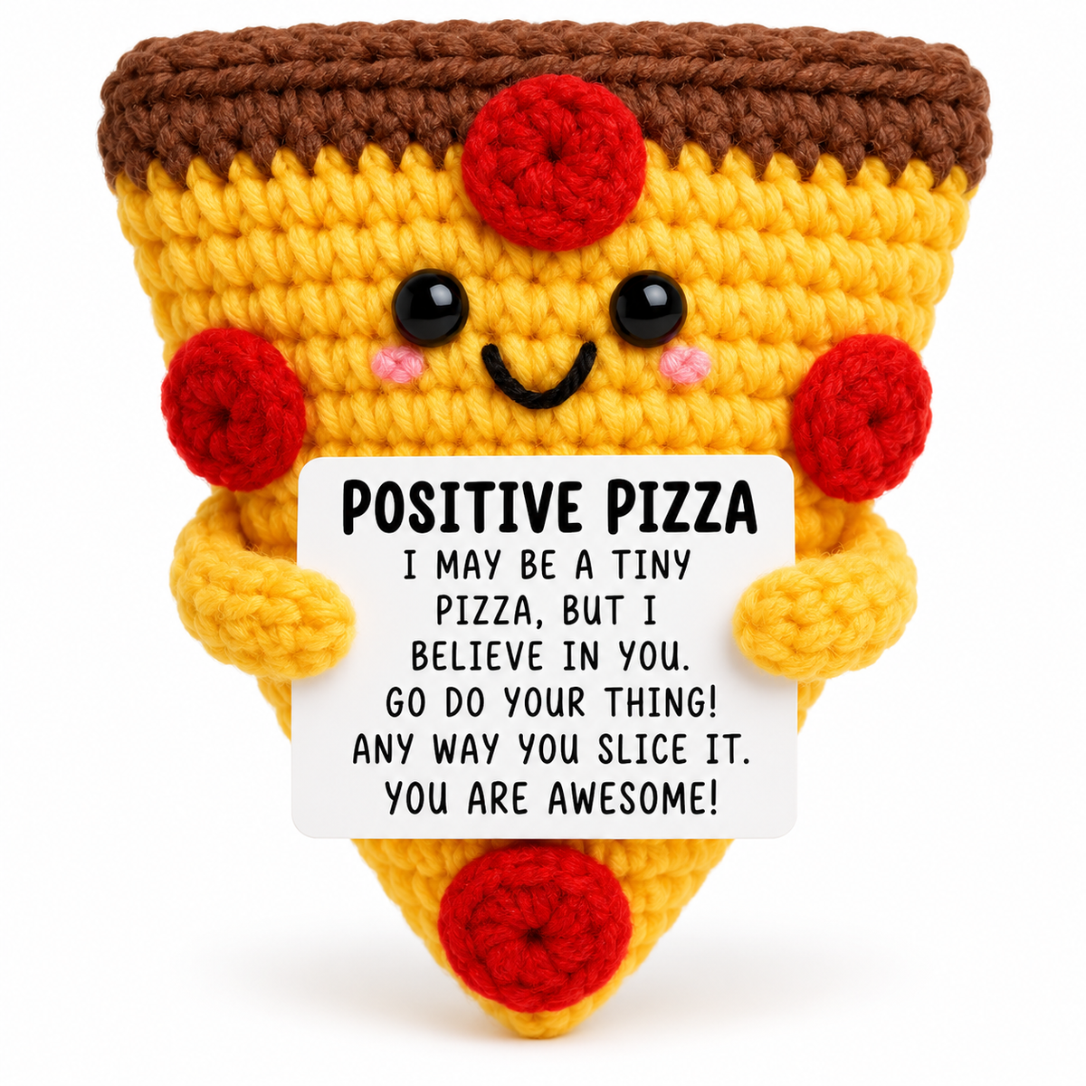 Positive Pizza Crochet Gift