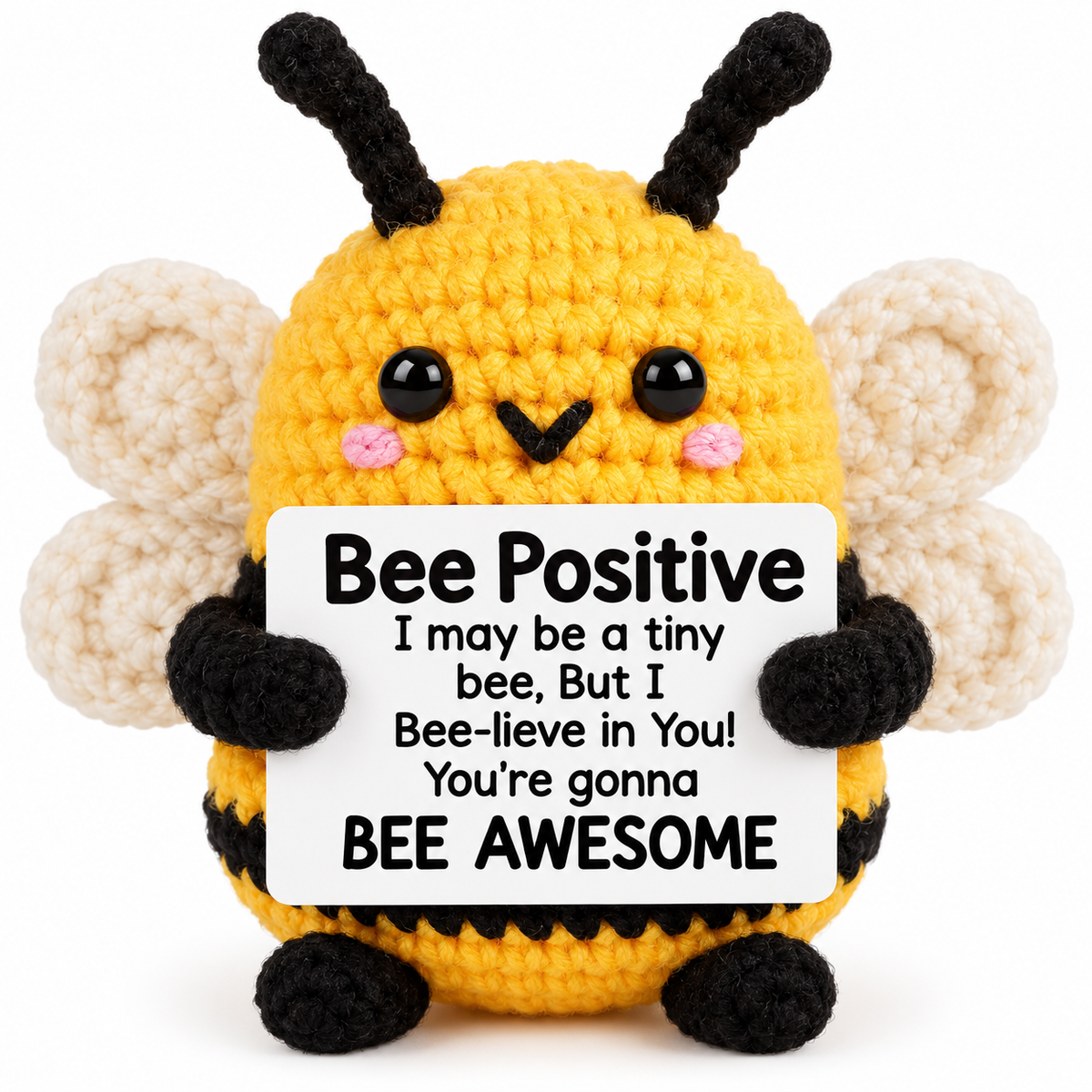 Bee Positive Crochet Gift