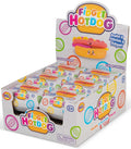 Fidget Hotdog six-piece squishy stackable sensory toy with soft detachable hot dog layers