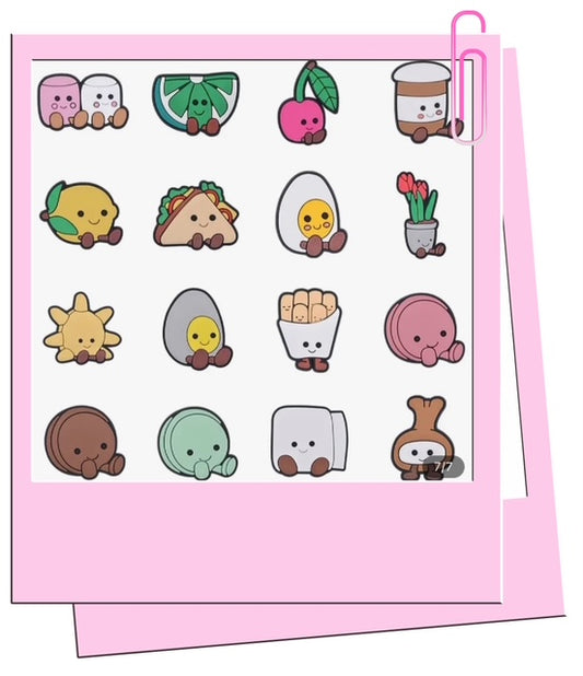 Cute food croc charms