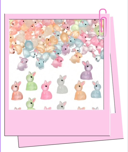 Colourful glow rabbits