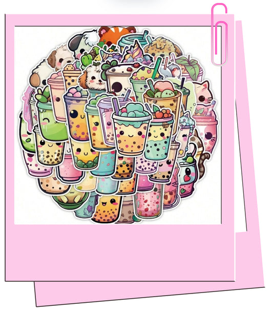 Boba tea stickers