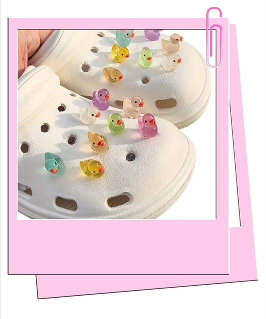 Glow duck croc charms