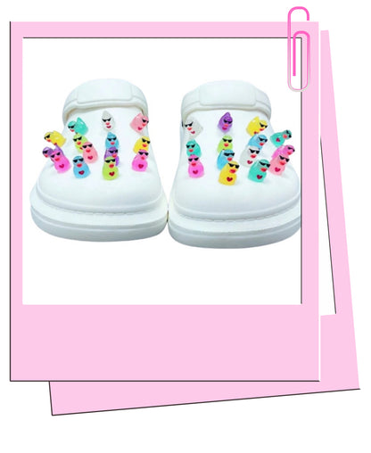 Glow love ducks croc charms