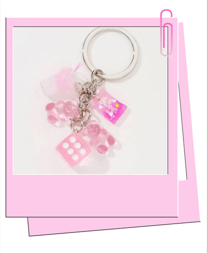 Gummy Bear Dice Keyring