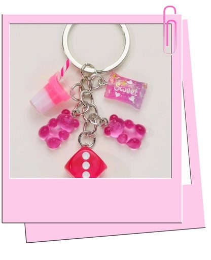Gummy Bear Dice Keyring