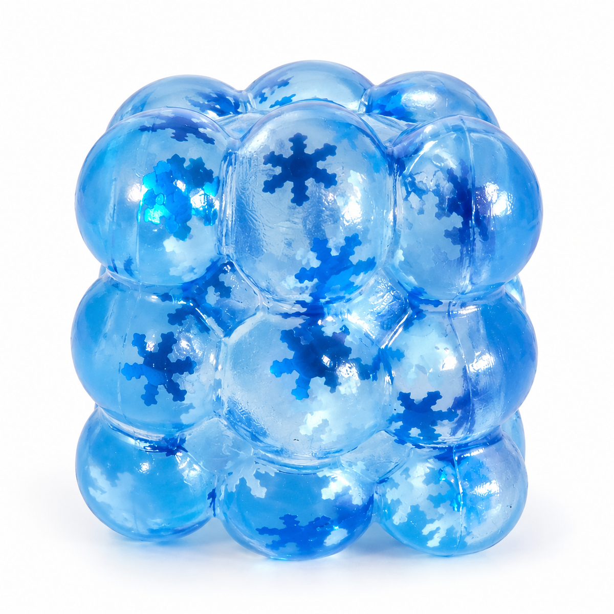 5cm Snow Bubble Squishy Cube – Sensory Squeeze Fidget Toy