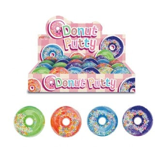 Donut Confetti Putty 6cm colourful doughnut-style sensory fidget putty toy