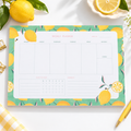 A4 Lemon Weekly Planner Pad – 52 Sheets | Habit Tracker & Weekly Organiser