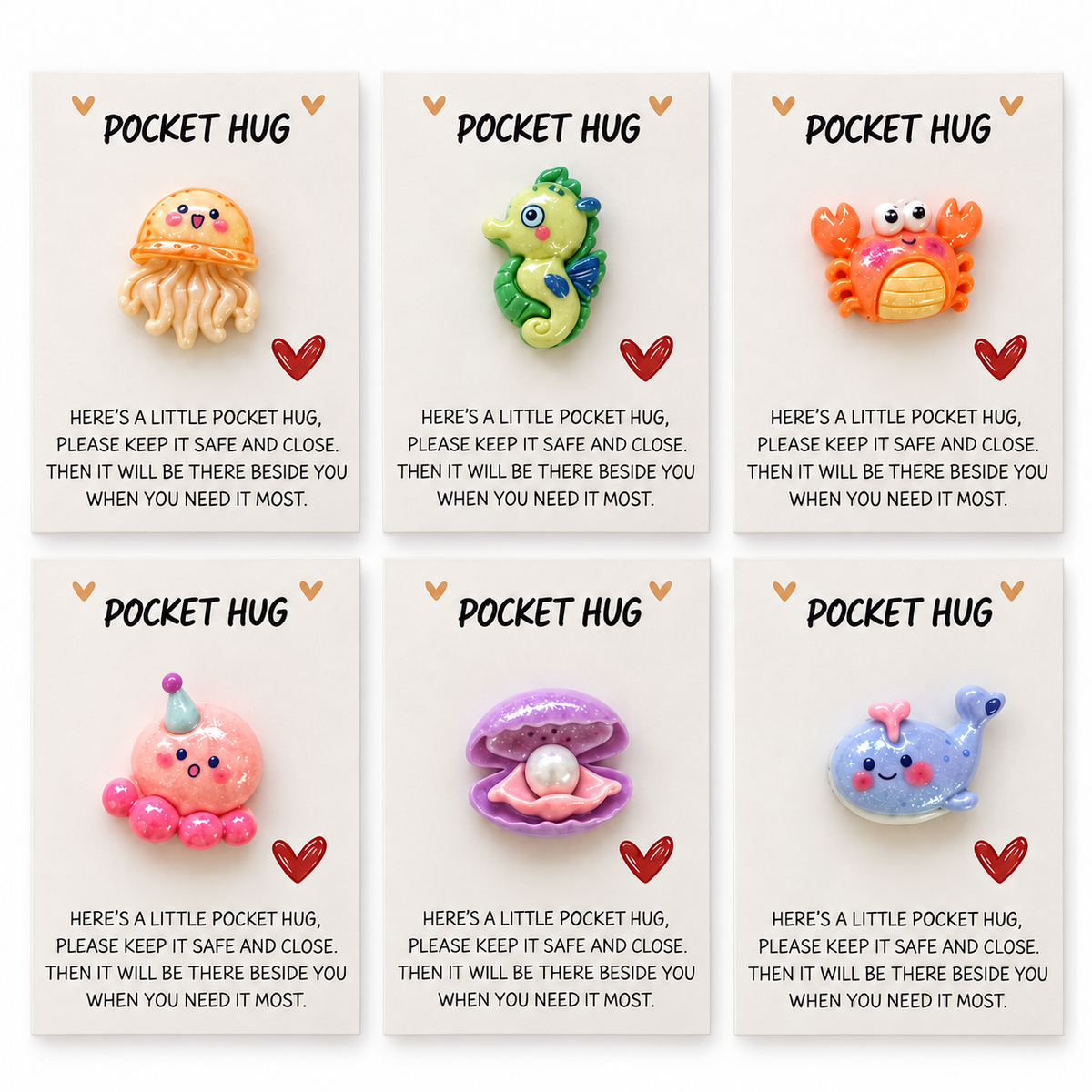 Sea Creature Pocket Hugs – Choose Your Cute Ocean Friend