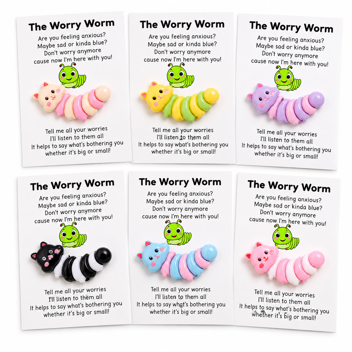 Worm Pocket Hug – Cute Colourful Mini Keepsake