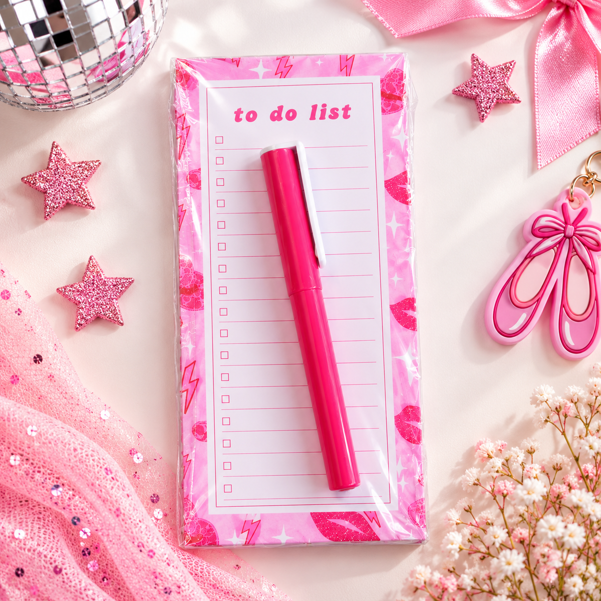 Let's Dance Magnetic To-Do List & Pen Set – Pink Dance Planner
