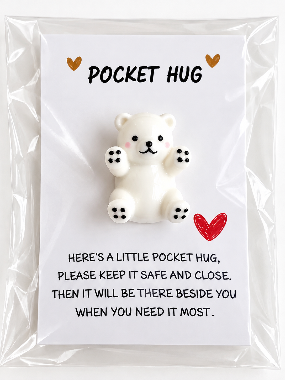 Polar Bear Pocket Hug – Sweet Mini Keepsake Gift