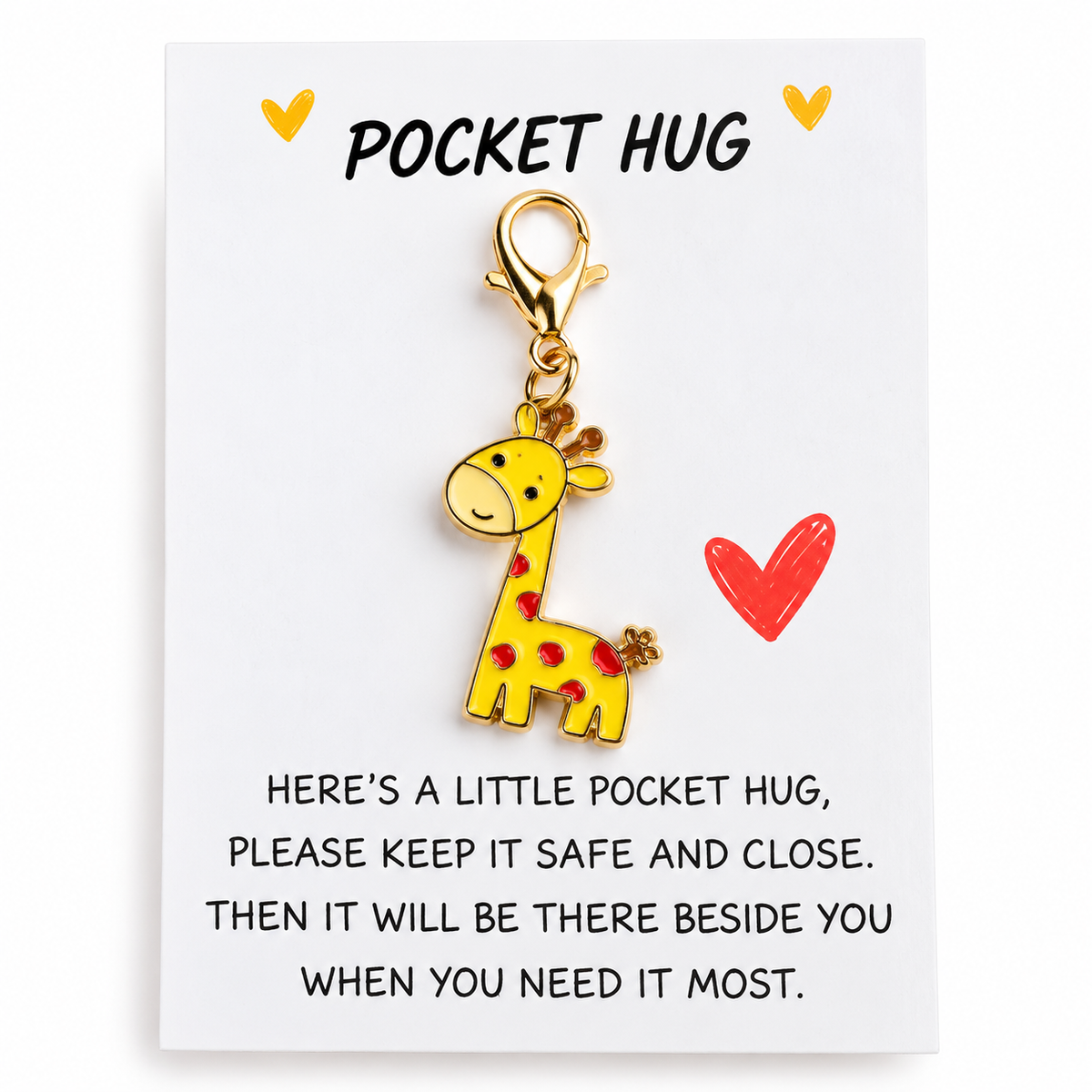 Giraffe Charm Pocket Hug – Little Animal Gift