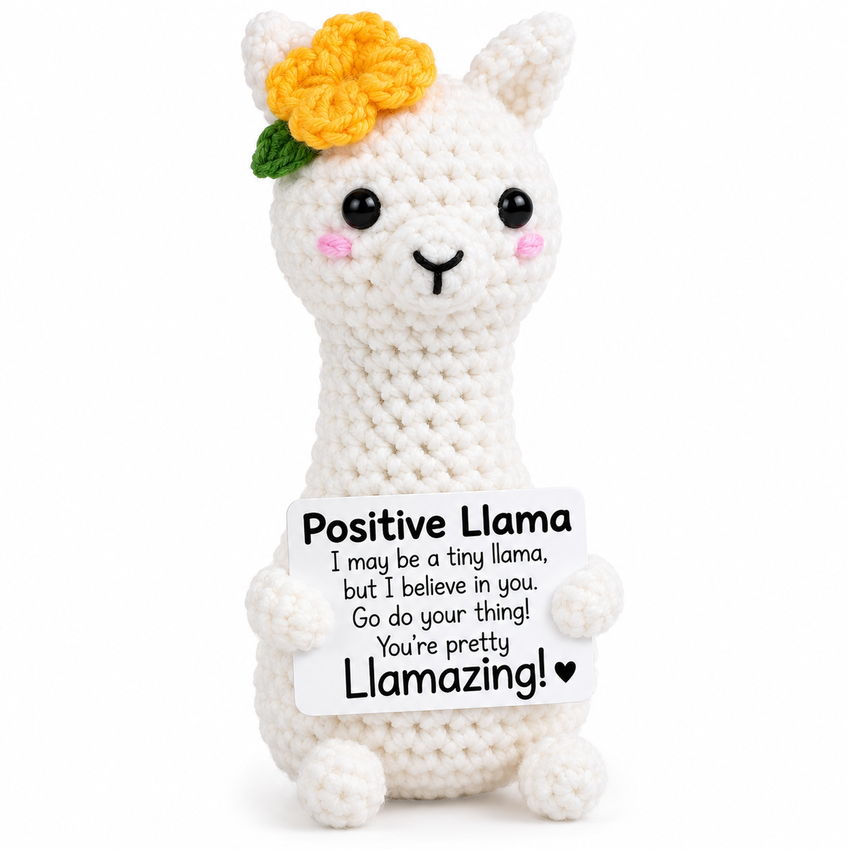 Positive Llama Crochet Gift