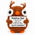 Positive Owl Crochet Gift