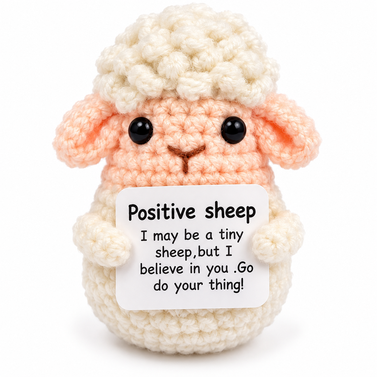 Positive Sheep Crochet Gift