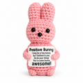 Positive Pink Bunny Crochet Gift