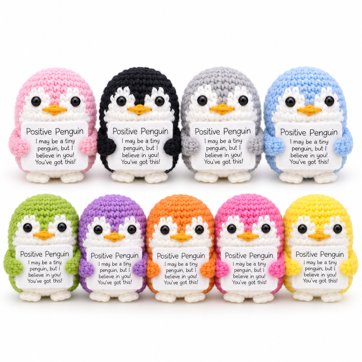 Positive Penguin Crochet Gift – Assorted Colours