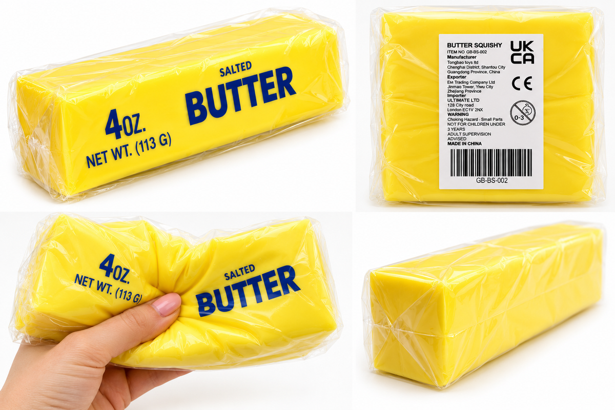 Extra Large Chunky Butter Squishy 23cm – Slow Rise Sensory Toy
