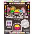 Scrunchems Vending Machine with ten mystery squishy capsules, front of packaging