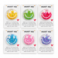 Glitter Face Pocket Hug smiley colour choice gifts in Blue, Green, Pink, Purple, Red and Yellow from Cheer Vibes