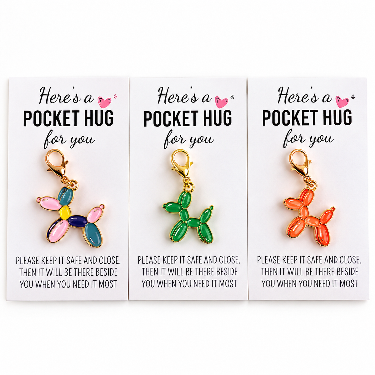 Balloon Dog Pocket Hug – Colourful Friendship Keepsake