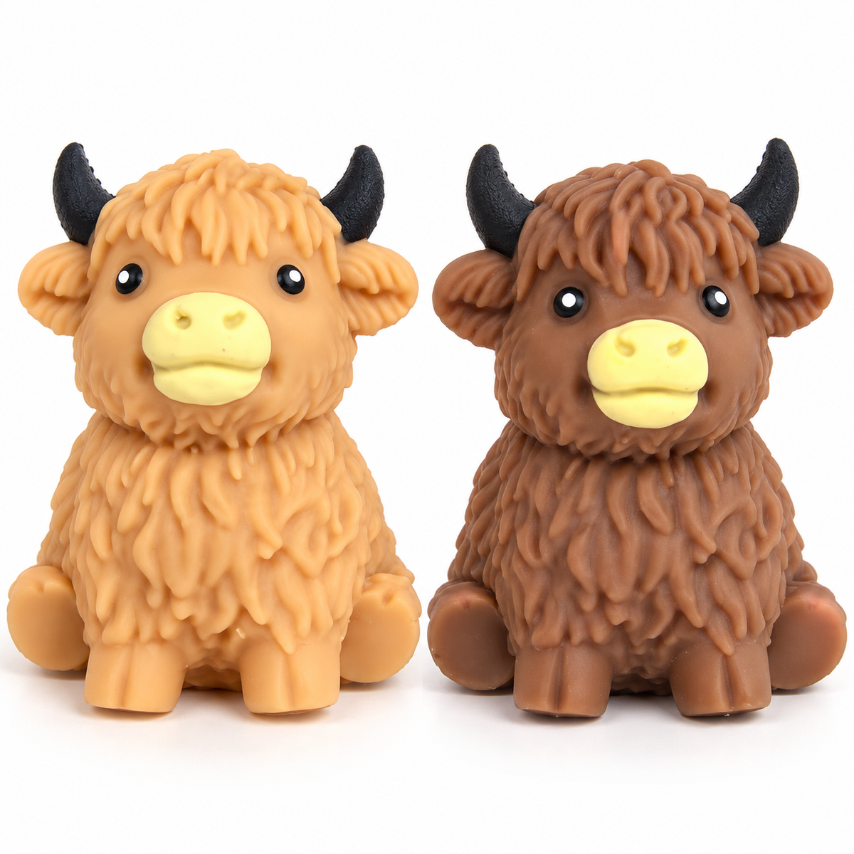 Highland Cow Squeezy 8cm cute mini cow sensory fidget toy product photo