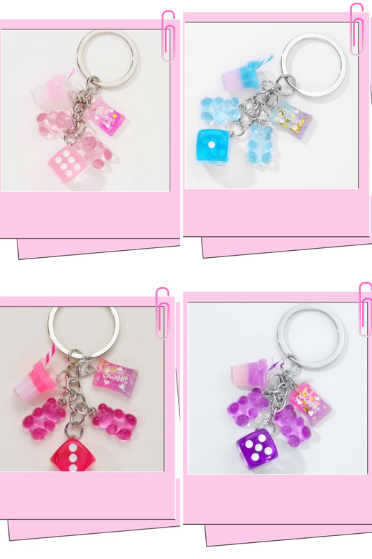 Gummy Bear Dice Keyring