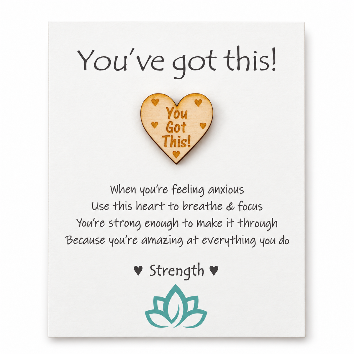 You've Got This Pocket Hug – inspirational heart encouragement keepsake on a message card from Cheer Vibes