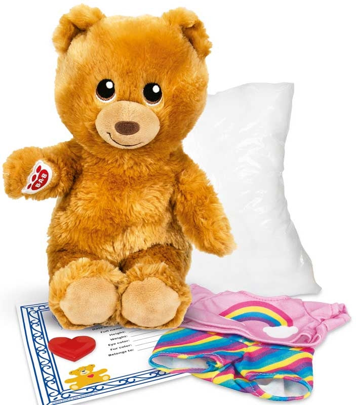 Casdon Build-A-Bear Workshop Rainbow Style soft teddy toy and outfit set