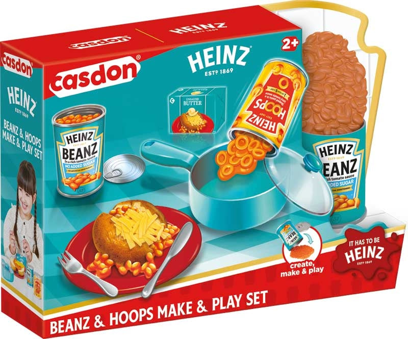 Casdon Heinz Beanz and Hoops Make and Play Set – pretend kitchen food and jacket potato playset
