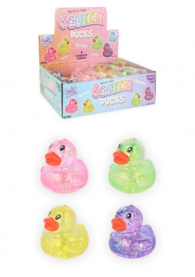 Sparkly Duck Squeeze Toy with Sugar Maltose Filling 6cm