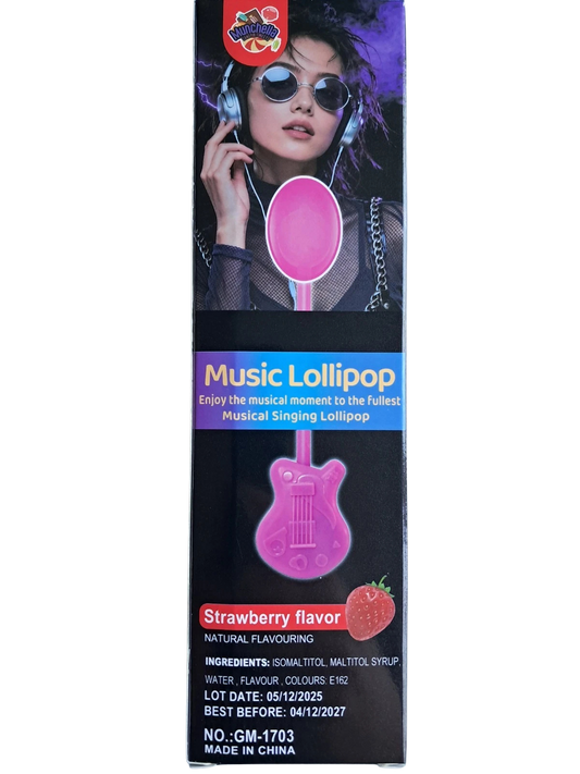 Music lollypop strawberry