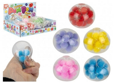 Wizz Toys Pom Pom Squishy Ball 6.5cm